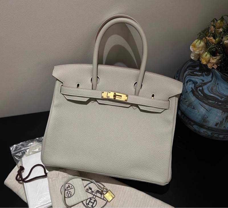 有購證🩷 愛馬仕 Hermes birkin30珍珠灰 Z刻-0