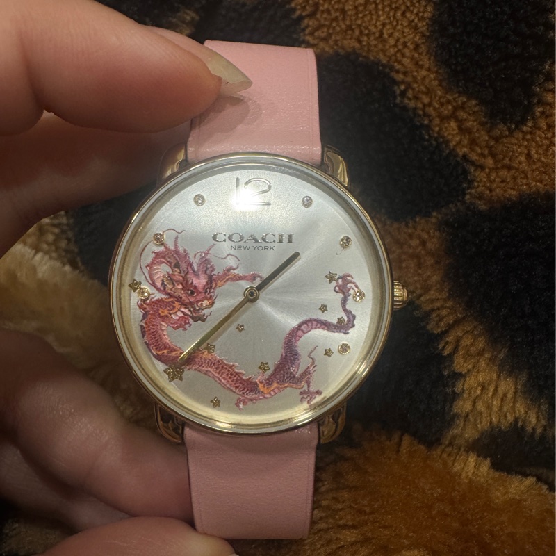 正品 COACH  蔻馳 全球限量特別版 蓮羊彩繪限量錶款-7