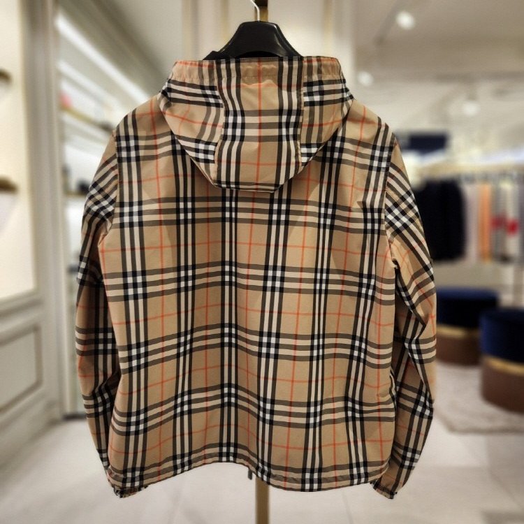 🎊新年特賣🧧Burberry 男款 81103711 雙面兩穿 Vintage 格紋連帽外套 XS/S/M/L-3