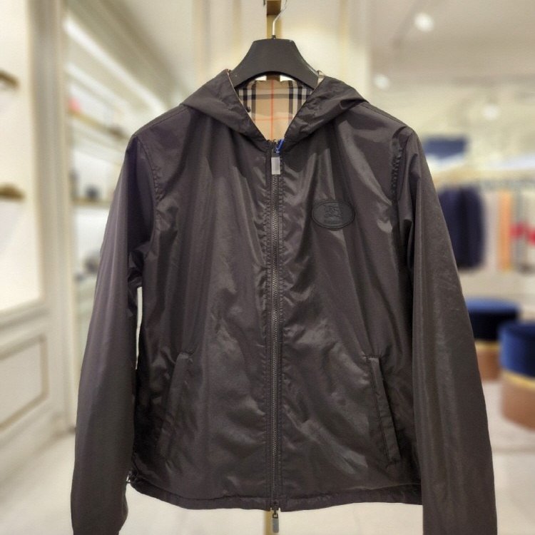 🎊新年特賣🧧Burberry 男款 81103711 雙面兩穿 Vintage 格紋連帽外套 XS/S/M/L-4