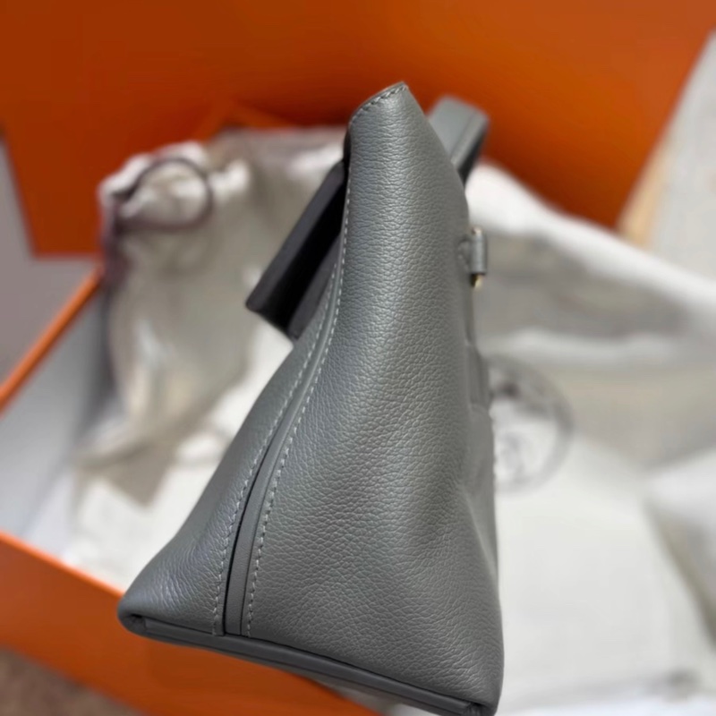 有購證✨✨ Hermes愛馬仕 mini 2424  0L積雨雲灰 金扣 evercolor皮 內拼swift皮 U刻 -4