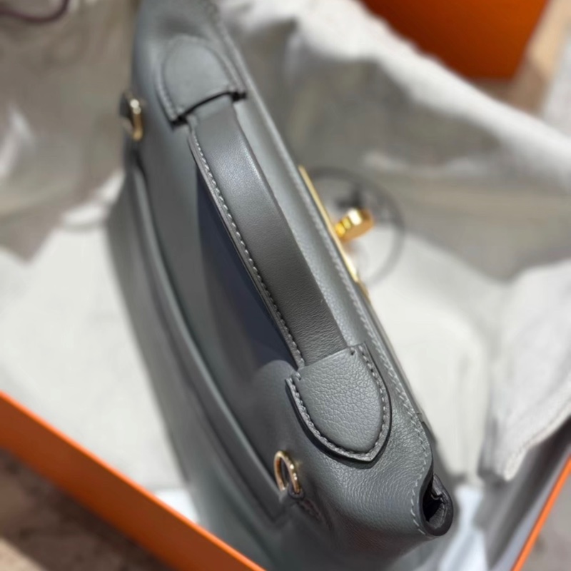 有購證✨✨ Hermes愛馬仕 mini 2424  0L積雨雲灰 金扣 evercolor皮 內拼swift皮 U刻 -5