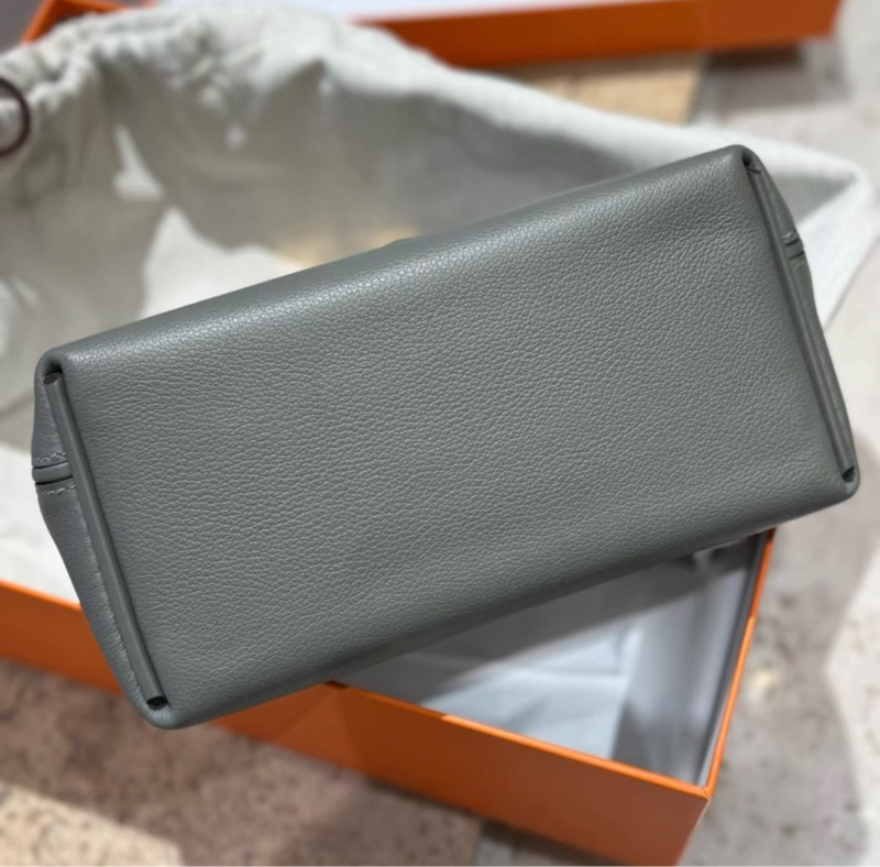 有購證✨✨ Hermes愛馬仕 mini 2424  0L積雨雲灰 金扣 evercolor皮 內拼swift皮 U刻 -6