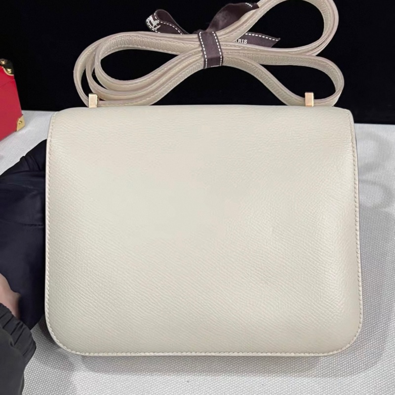 HERMES Mini Constance 19 奶昔白 玫瑰金扣 Y刻 98新-2