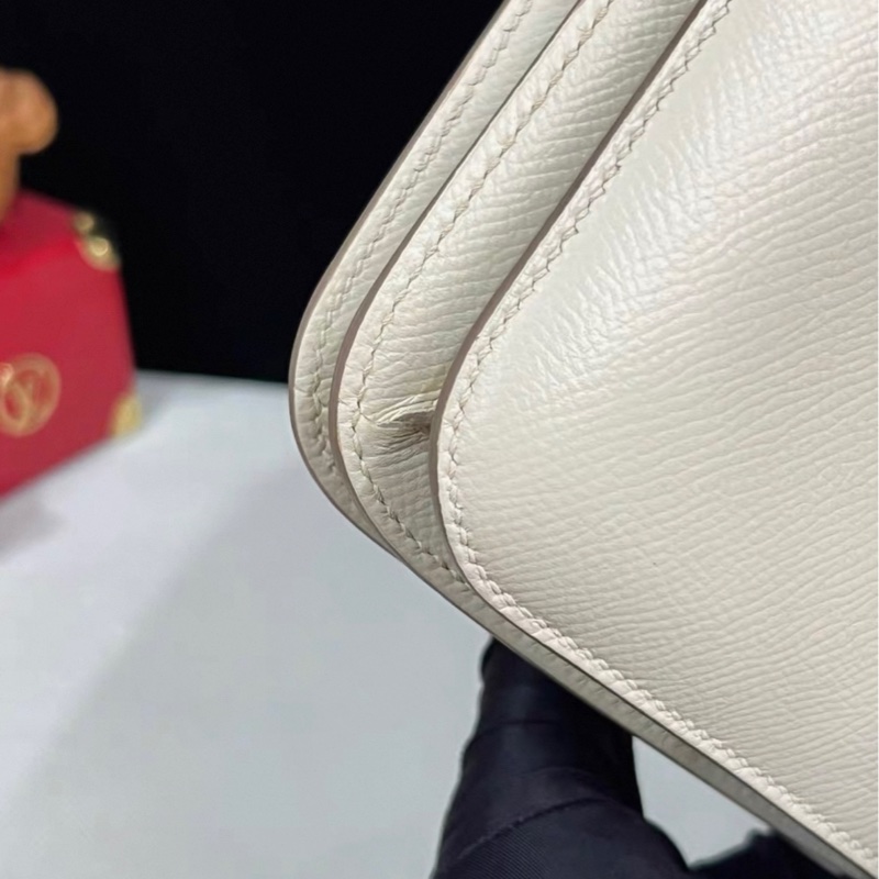 HERMES Mini Constance 19 奶昔白 玫瑰金扣 Y刻 98新-4