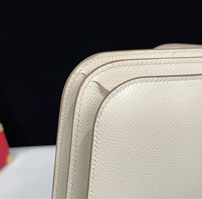 HERMES Mini Constance 19 奶昔白 玫瑰金扣 Y刻 98新-5