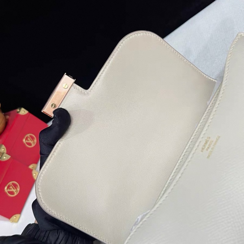 HERMES Mini Constance 19 奶昔白 玫瑰金扣 Y刻 98新-7