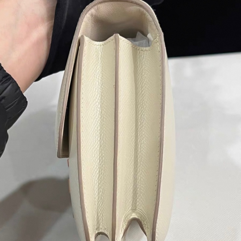 HERMES Mini Constance 19 奶昔白 玫瑰金扣 Y刻 98新-10