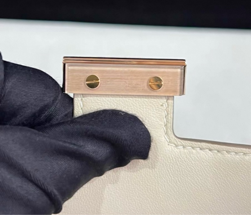 HERMES Mini Constance 19 奶昔白 玫瑰金扣 Y刻 98新-13