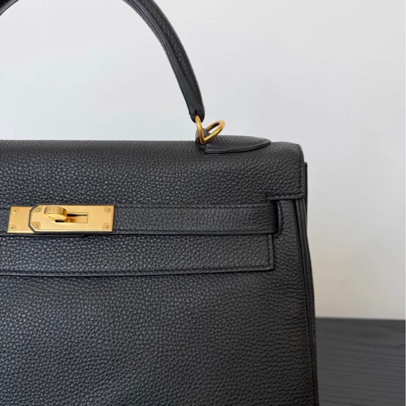 98新🩷 hermes kelly32黑金togo皮 框R 2014-4