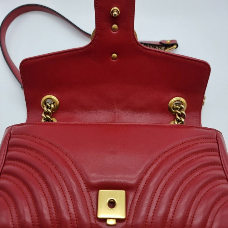 【包稅】GUCCI 【小號】GG Marmont 馬特拉塞凸紋鏈單肩包 GUB091607-6