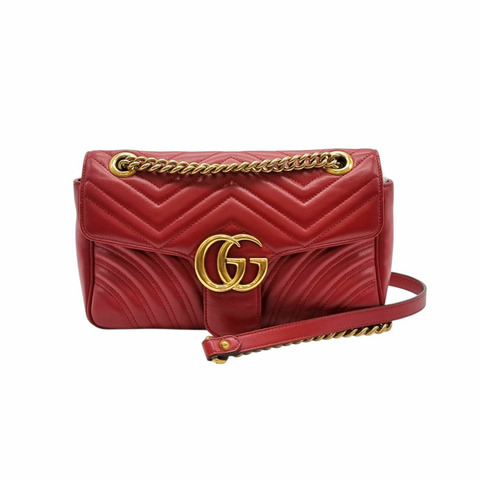 【包稅】GUCCI 【小號】GG Marmont 馬特拉塞凸紋鏈單肩包 GUB091607