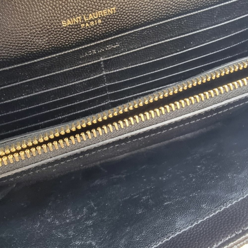 【包稅】SAINT LAURENT 信封馬特拉塞凸紋花押字鏈單肩包 SAB091619-5