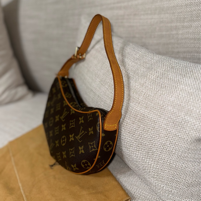 LV Croissant small 中古可頌包小號🥐漂亮好包況🧡豌豆包/月亮包/月牙包/LV老花肩背包/LV腋下包-2