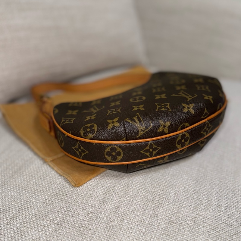 LV Croissant small 中古可頌包小號🥐漂亮好包況🧡豌豆包/月亮包/月牙包/LV老花肩背包/LV腋下包-7