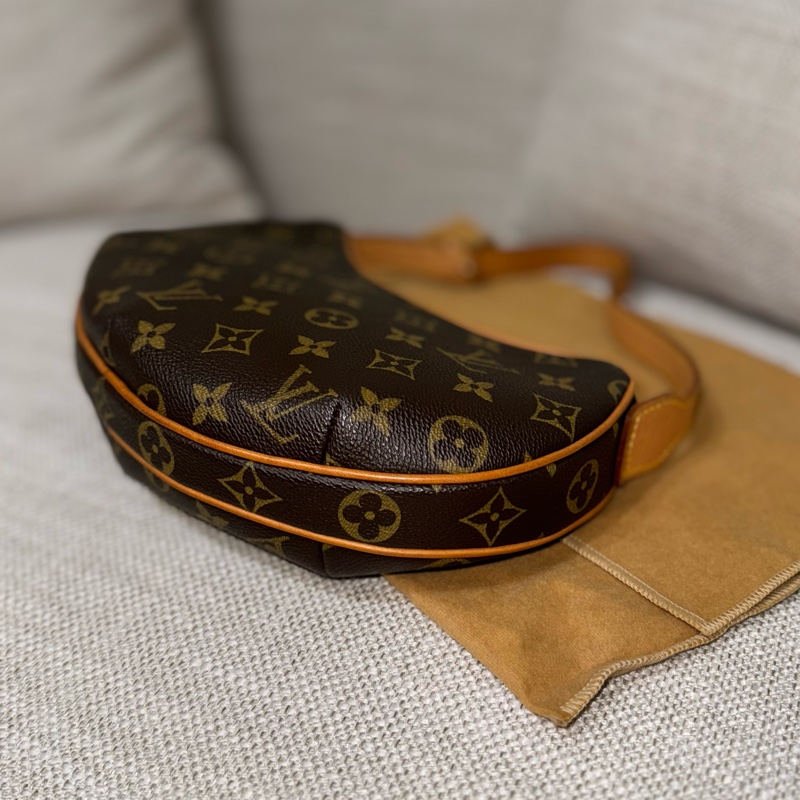 LV Croissant small 中古可頌包小號🥐漂亮好包況🧡豌豆包/月亮包/月牙包/LV老花肩背包/LV腋下包-8