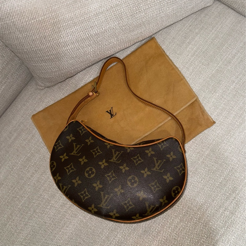 LV Croissant small 中古可頌包小號🥐漂亮好包況🧡豌豆包/月亮包/月牙包/LV老花肩背包/LV腋下包-11