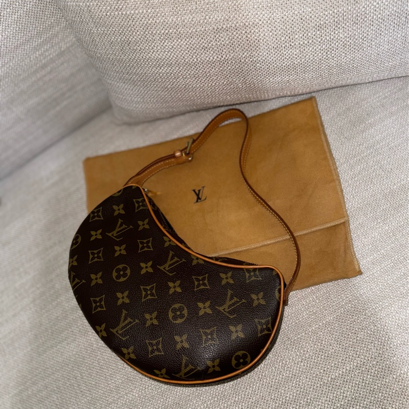 LV Croissant small 中古可頌包小號🥐漂亮好包況🧡豌豆包/月亮包/月牙包/LV老花肩背包/LV腋下包-12