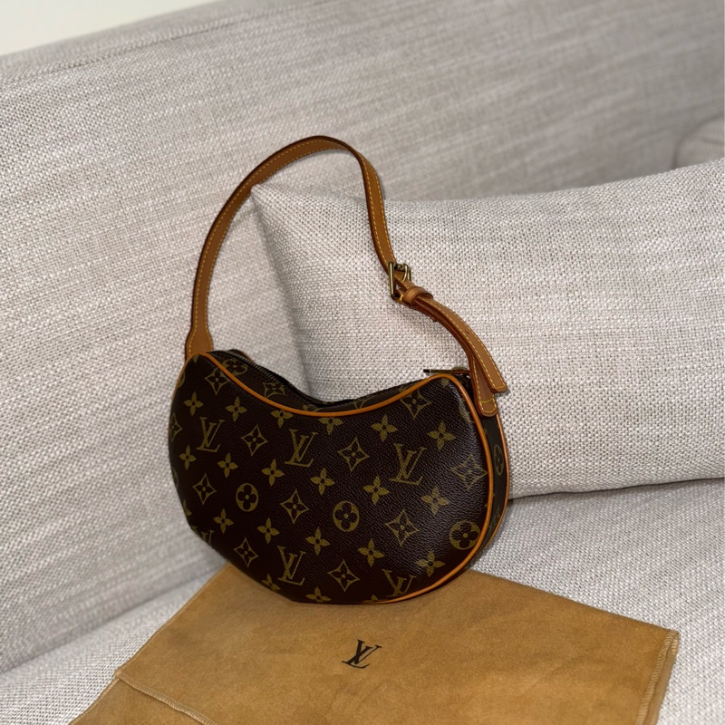 LV Croissant small 中古可頌包小號🥐漂亮好包況🧡豌豆包/月亮包/月牙包/LV老花肩背包/LV腋下包-20