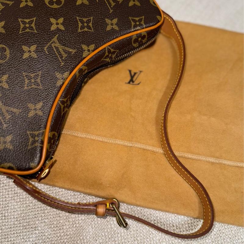 LV Croissant small 中古可頌包小號🥐漂亮好包況🧡豌豆包/月亮包/月牙包/LV老花肩背包/LV腋下包-45