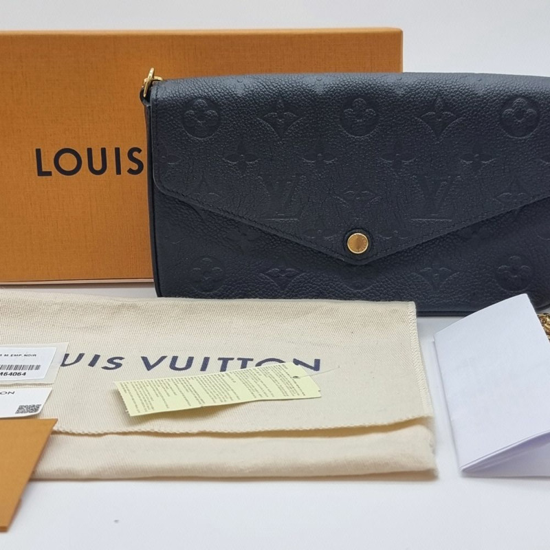 【包稅】LOUIS VUITTON Monogram Empreinte Felicie Pochette 斜背包 LOB100102-7
