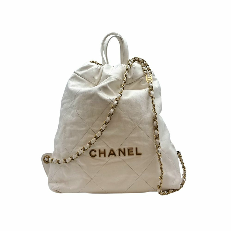 【包稅】CHANEL 【小號】22 白色背包 CHB101332-0
