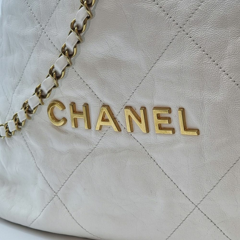 【包稅】CHANEL 【小號】22 白色背包 CHB101332-2
