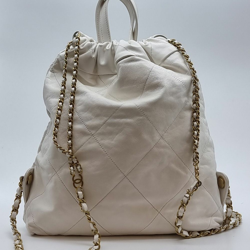 【包稅】CHANEL 【小號】22 白色背包 CHB101332-4