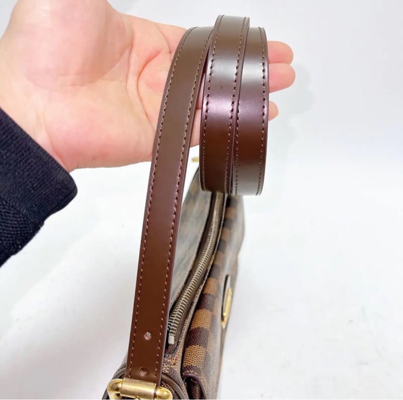 【90%新✨全網最低價】LV Ravello棕棋盤格奔馳包斜挎包中古vintage-7