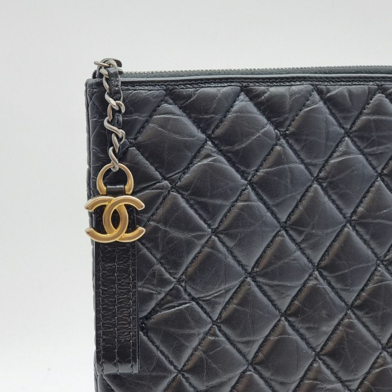 【包稅】CHANEL [大號] Gabriel 復古小牛皮手拿包 CHB101512-2