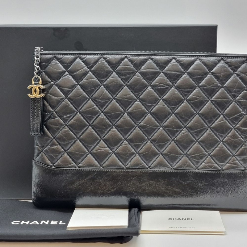 【包稅】CHANEL [大號] Gabriel 復古小牛皮手拿包 CHB101512-6