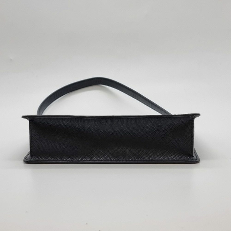 【包稅】PRADA 1BC155 黑色 Saffiano 皮革迷你肩背包 PRB102106-4