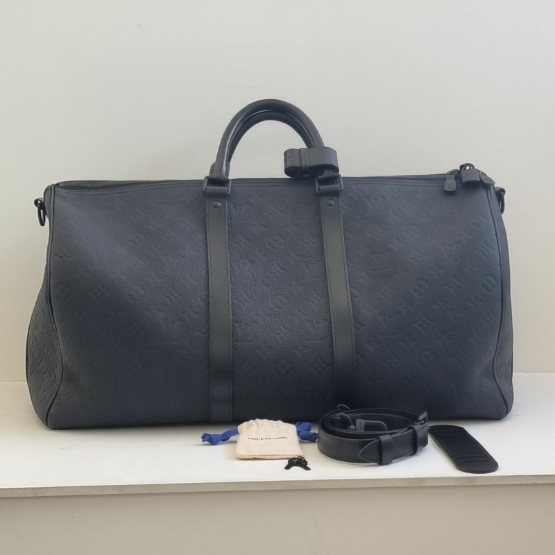【包稅】LOUIS VUITTON Keepall Bandoulière Monogram Torillon 黑色 LOB102112-7