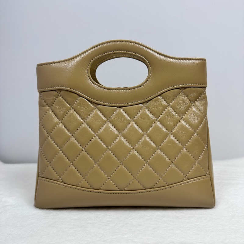 99閒置新 有票❤️Chanel香奈兒 31bag mini奶茶色-10