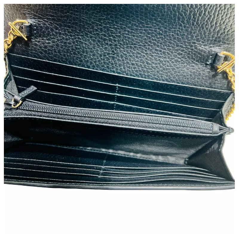 【包稅】GUCCI GG Marmont皮夾黑色米色斜背包 546585-3