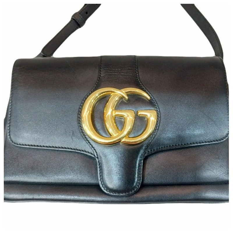 【包稅】GUCCI GG黑色皮革Ali小號肩斜背包-5