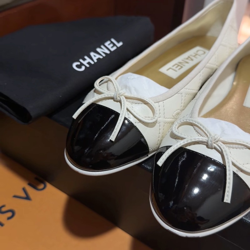 99新閑置品未使用 chanel香奈兒巴蕾舞鞋 鞋子 36碼-2