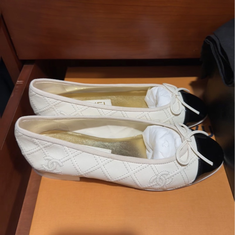 99新閑置品未使用 chanel香奈兒巴蕾舞鞋 鞋子 36碼-4