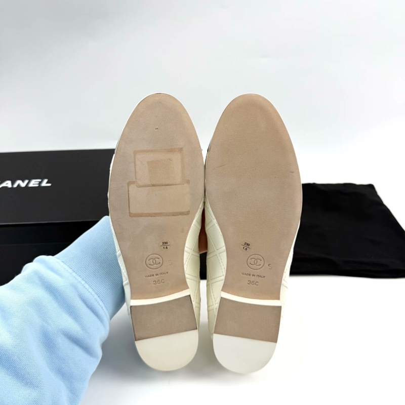 99新閑置品未使用 chanel香奈兒巴蕾舞鞋 鞋子 36碼-9