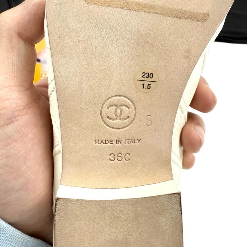 99新閑置品未使用 chanel香奈兒巴蕾舞鞋 鞋子 36碼-10