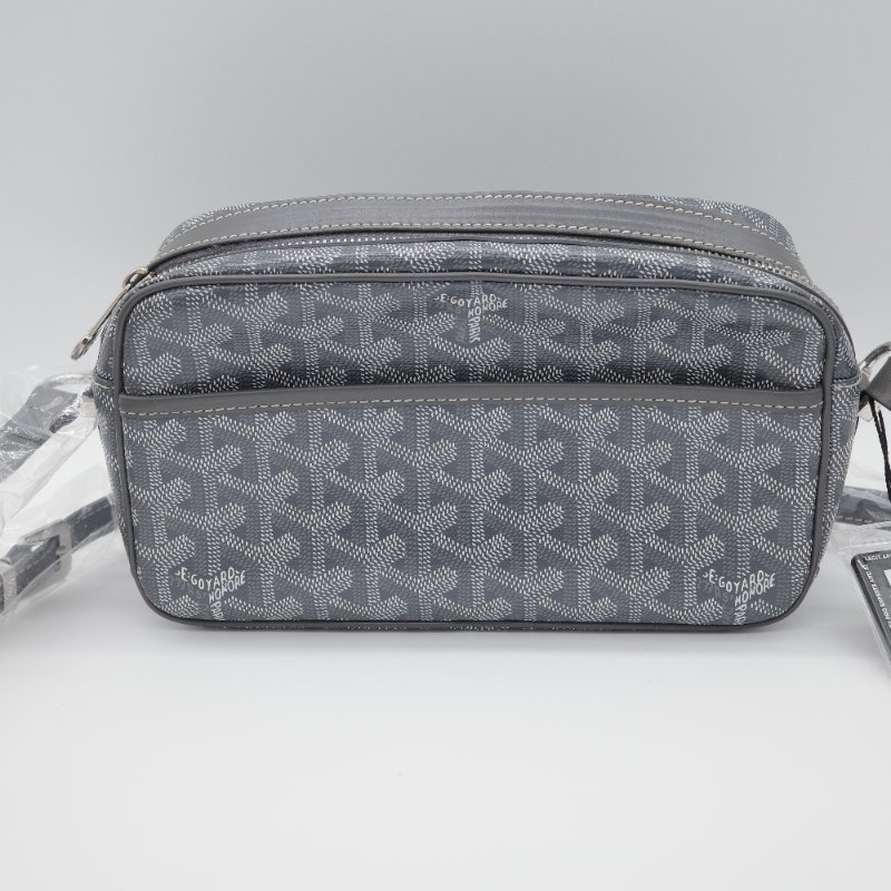 Goyard 戈雅 Cap-Vert PM 經典花紋 灰色 帆布 小牛皮 相機包 斜挎包-2