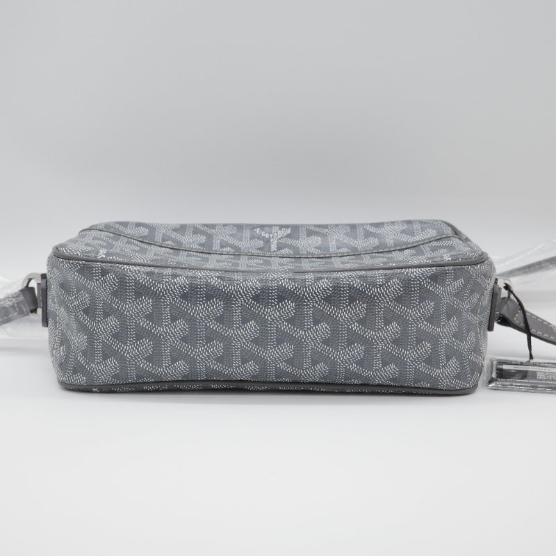 Goyard 戈雅 Cap-Vert PM 經典花紋 灰色 帆布 小牛皮 相機包 斜挎包-5