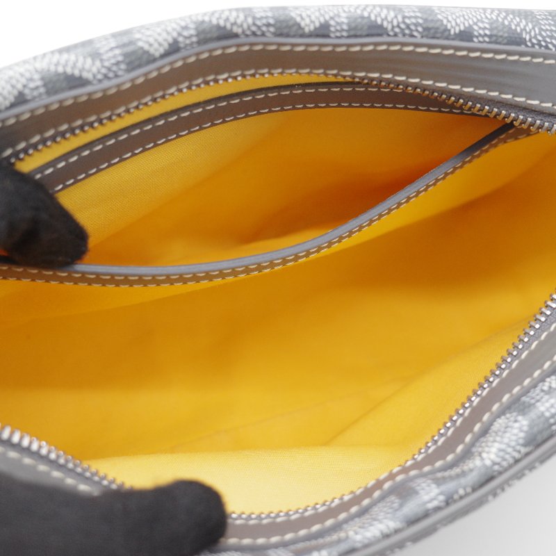 Goyard 戈雅 Cap-Vert PM 經典花紋 灰色 帆布 小牛皮 相機包 斜挎包-10