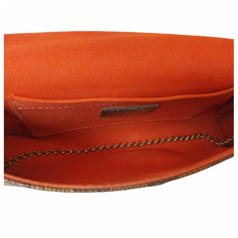 【包稅】LOUIS VUITTON Louis Vuitton 棕色 Damier Ebene 帆布 Pochette Favorit 小號斜背包-3