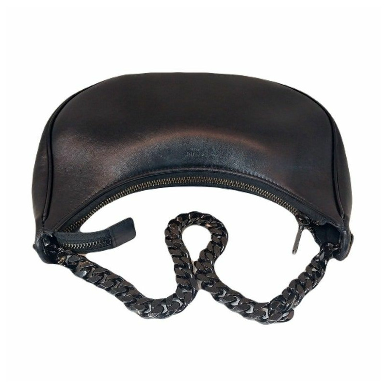 【包稅】CELINE 黑色中型 Ava Hobo 鏈條單肩包-2