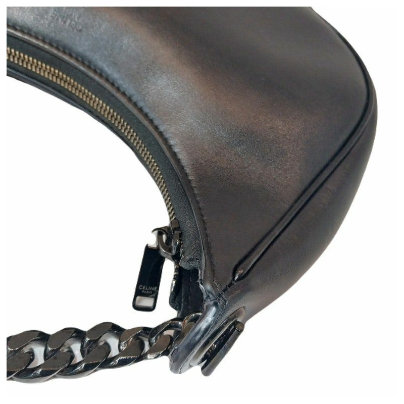 【包稅】CELINE 黑色中型 Ava Hobo 鏈條單肩包-5
