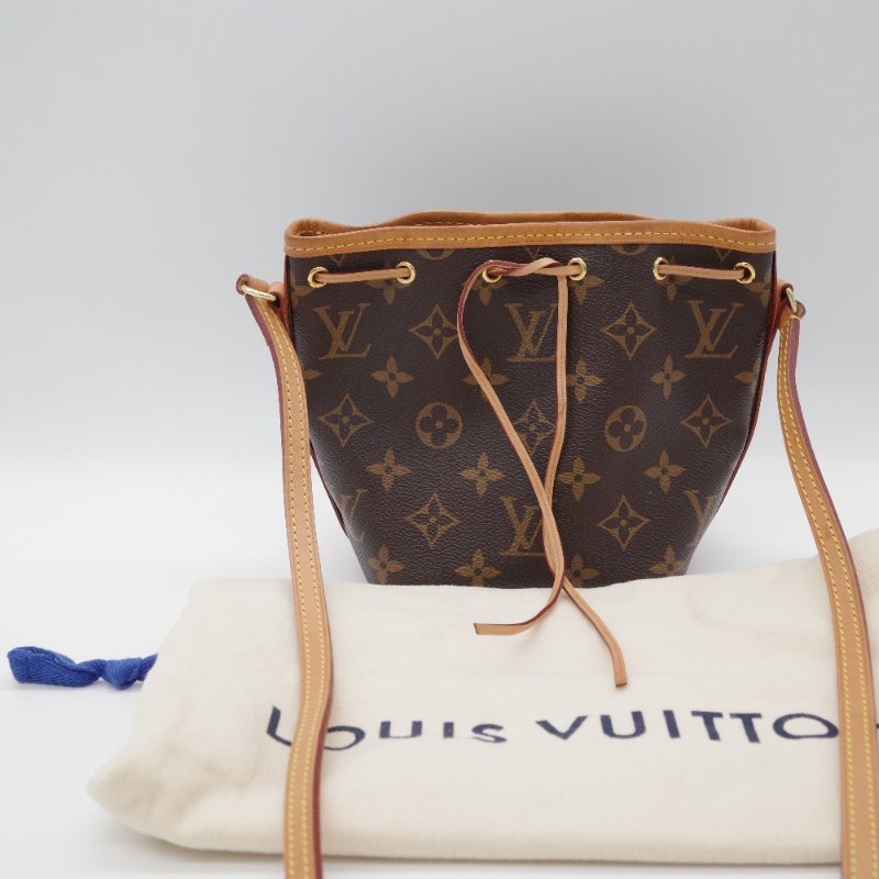 Louis Vuitton 路易威登 Noe mini  經典棕色花紋 帆布 水桶包 斜挎包-0