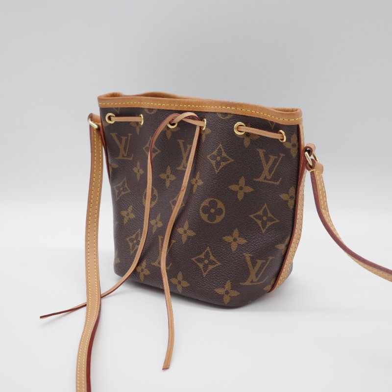Louis Vuitton 路易威登 Noe mini  經典棕色花紋 帆布 水桶包 斜挎包-2