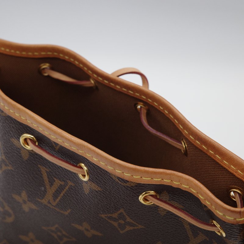 Louis Vuitton 路易威登 Noe mini  經典棕色花紋 帆布 水桶包 斜挎包-12