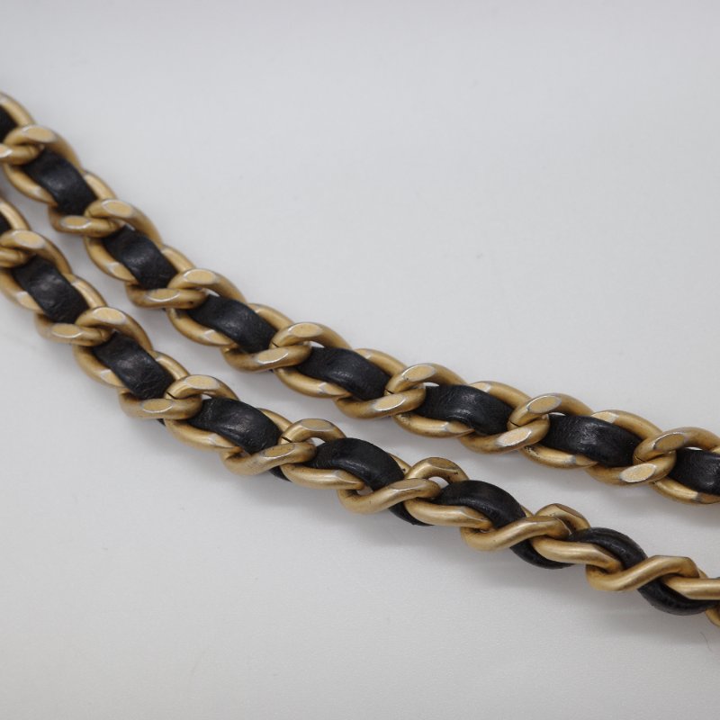 Chanel 香奈兒 V-Stitch V 紋 山形紋 黑色 牛皮 手提包 郵差包 斜挎包-15